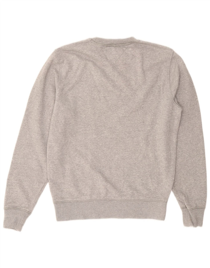 Tommy Hilfiger Hombre Sudadera Gráfica Jersey De Algodón Moteado Gris Medio