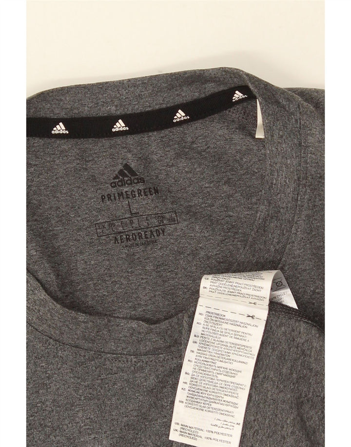 ADIDAS Camiseta Aeroready para hombre Top Grande Gris Poliéster