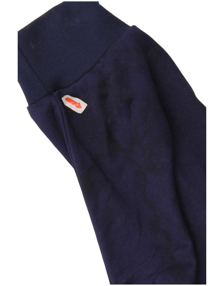 Asics Hombre Graphic Chándal Top Chaqueta Medium Azul Marino Colorblock Deportes