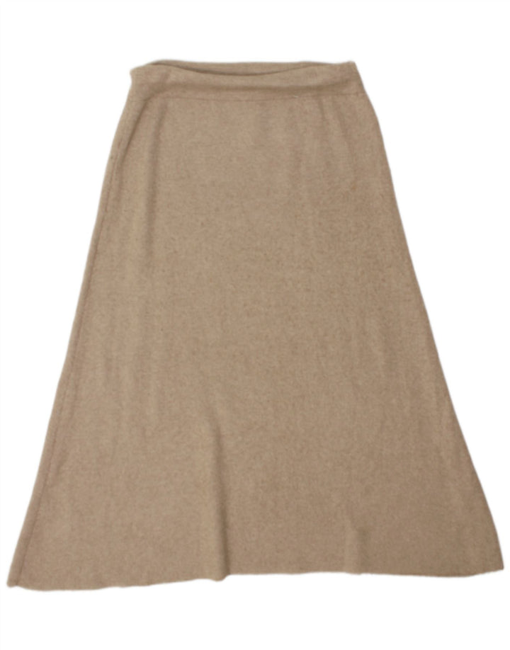 Zara Falda Acampanada Mediana W28 Viscosa Beige