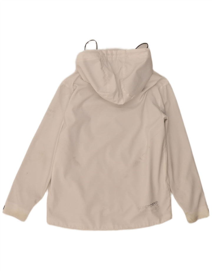 Superdry Chaqueta Cortavientos Extragrande con Capucha para Mujer UK 40 Small White