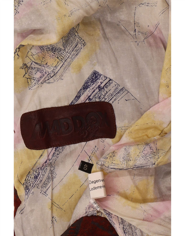 Maddox Chaqueta de cuero extragrande para mujer EU 40 Cuero burdeos mediano