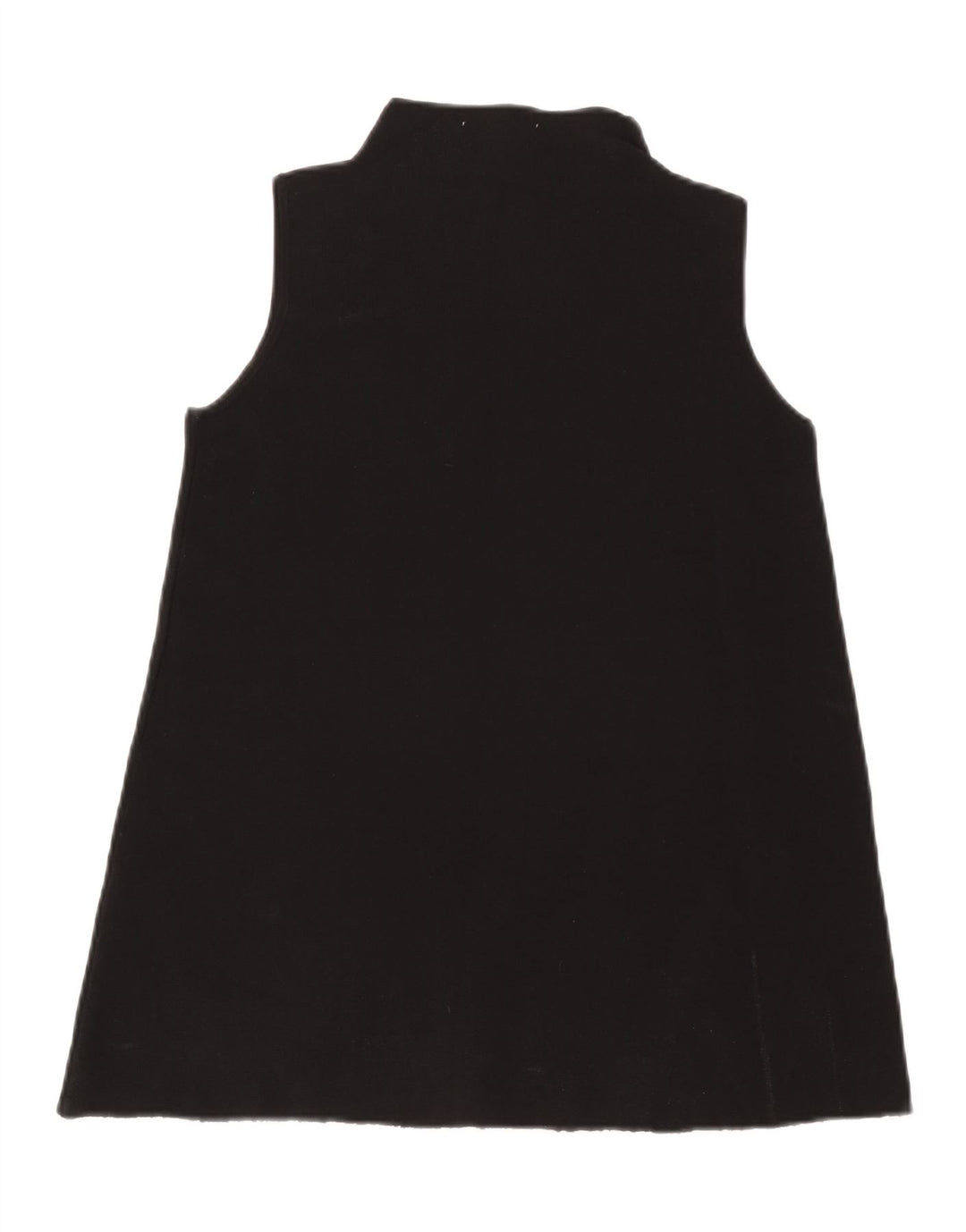 Zara Mujer Top Túnica Sin Mangas UK 42 Medium Negro