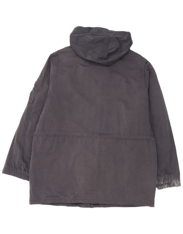 Marks & Spencer Chaqueta Parka con Capucha para Hombre UK 42 XL Algodón Azul Marino