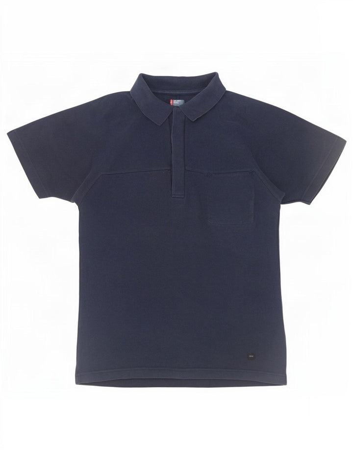 Levi's Polo para hombre pequeño de algodón azul marino