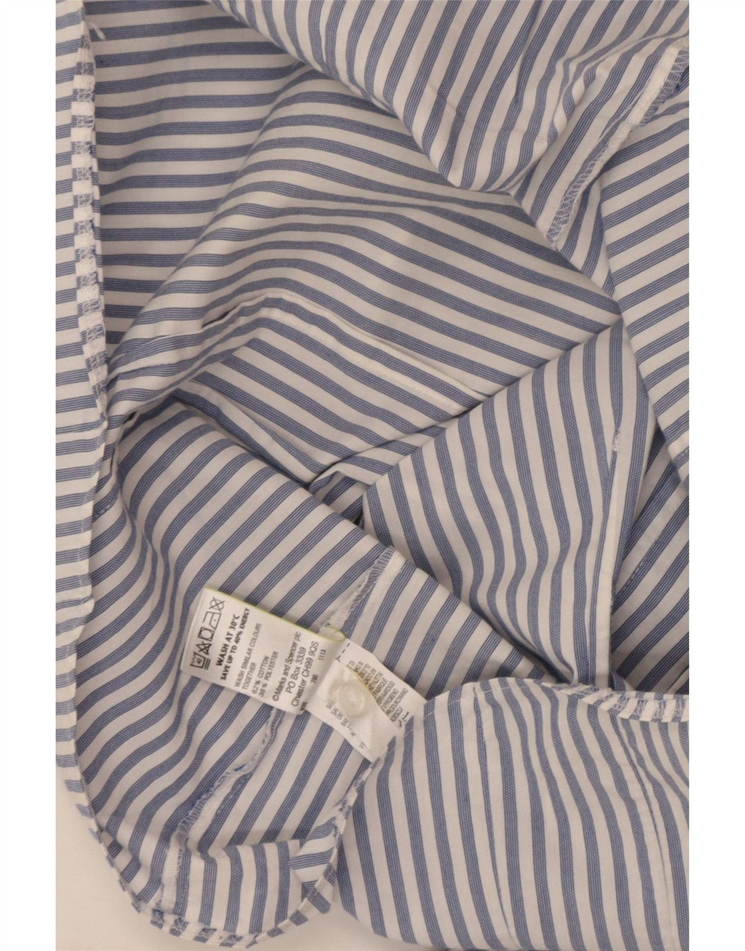 Marks & Spencer Camisa para mujer Reino Unido 40 Mediano Azul marino Rayas Algodón
