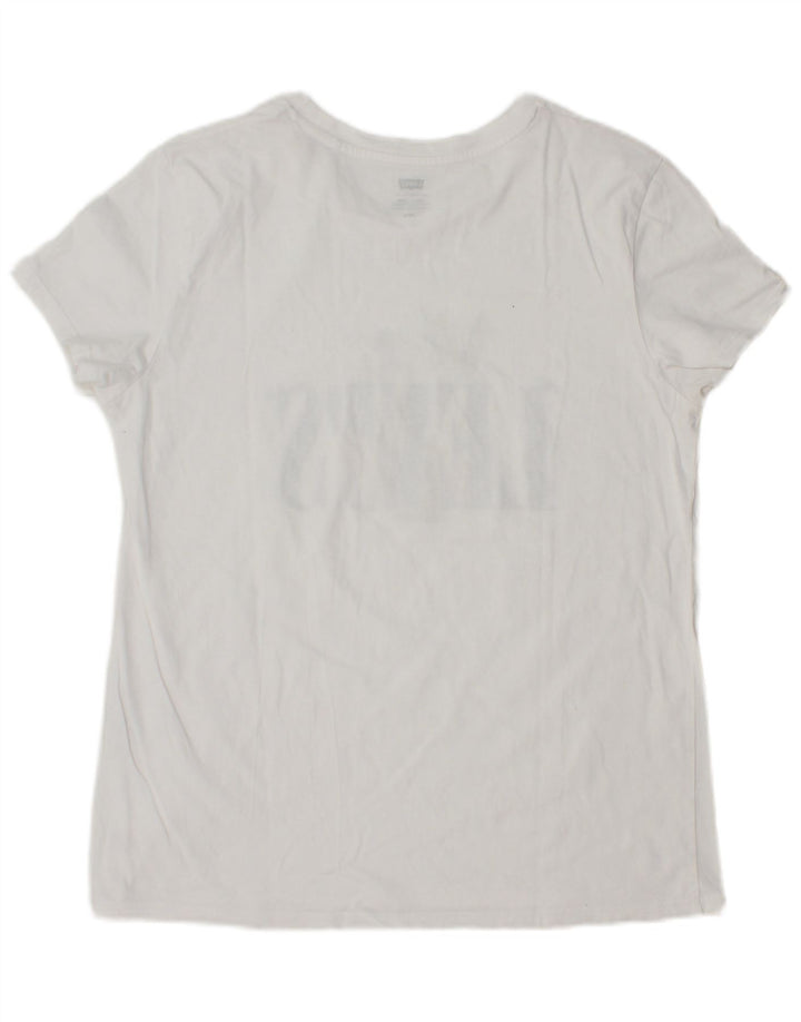 LEVI'S Camiseta gráfica para mujer Top UK 44 Large White