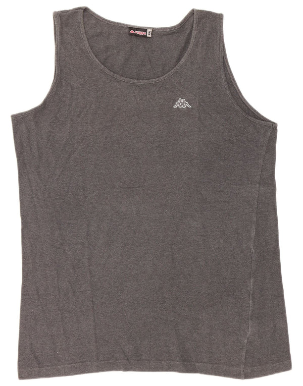 Kappa Hombre Chaleco Top 2XL Gris Algodón