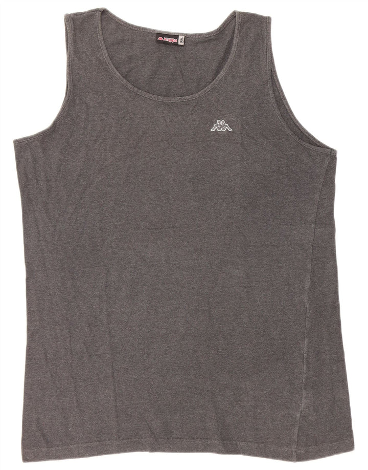 Kappa Hombre Chaleco Top 2XL Gris Algodón