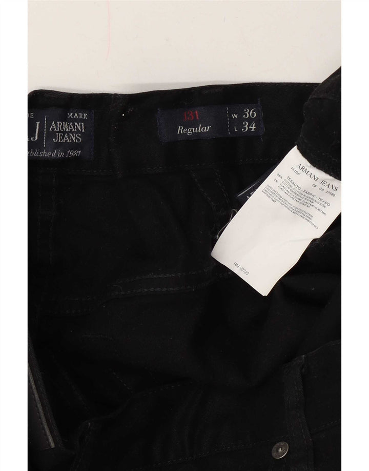 Vaqueros Armani Hombre Rectos W36 L34 Algodón Azul Marino