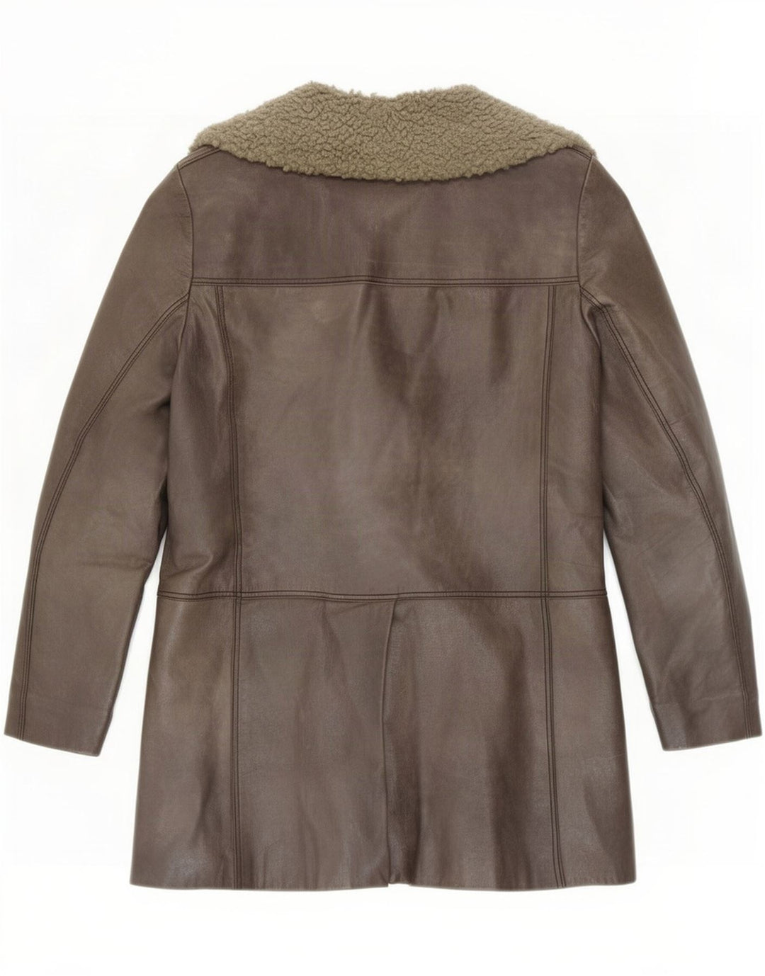 Vintage mujer shearling chaqueta Reino Unido 10 pequeño gris
