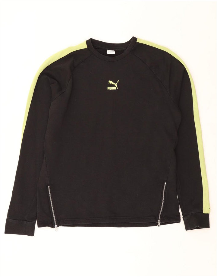 Puma - Sudadera para mujer, talla 40, talla mediana, color negro, algodón