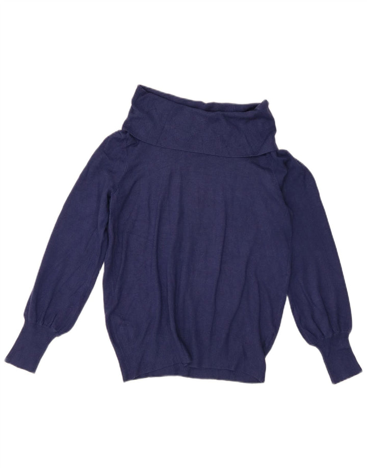 Marks & Spencer - Jersey con cuello vuelto para mujer, talla 40, talla M, color azul marino