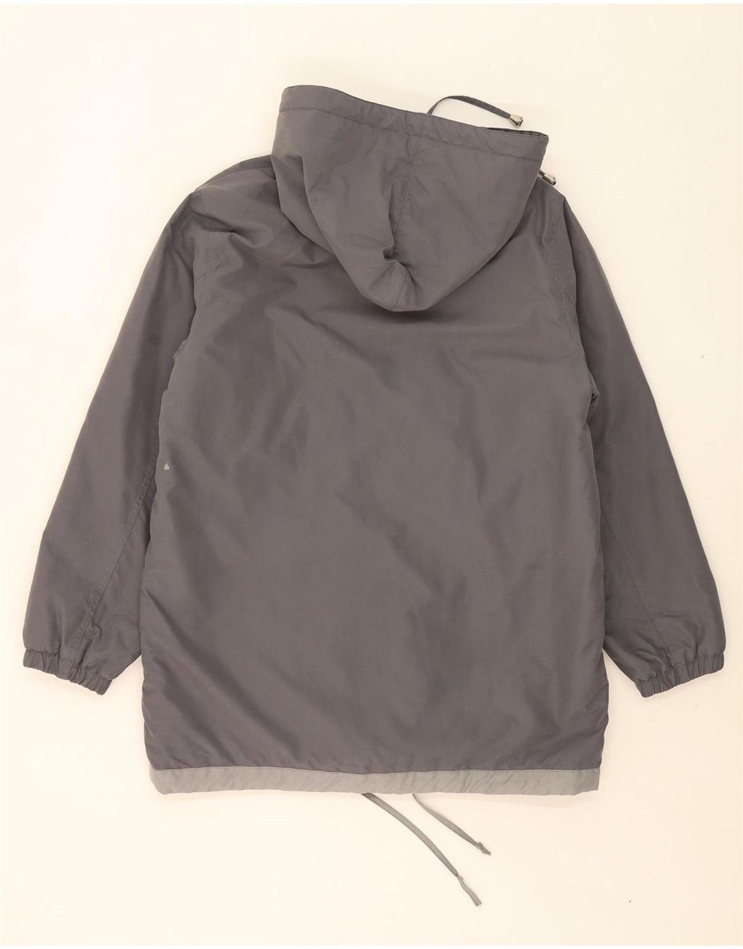 VINTAGE Womens Hooded Parka Jacket UK 14 Large Grey Polyamide Vintage Vintage and Second-Hand Vintage from Messina Hembry 