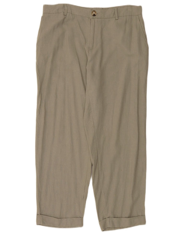 Zara Mujer Pantalón Chino Recto EU 40 Medium W30 L27 Caqui