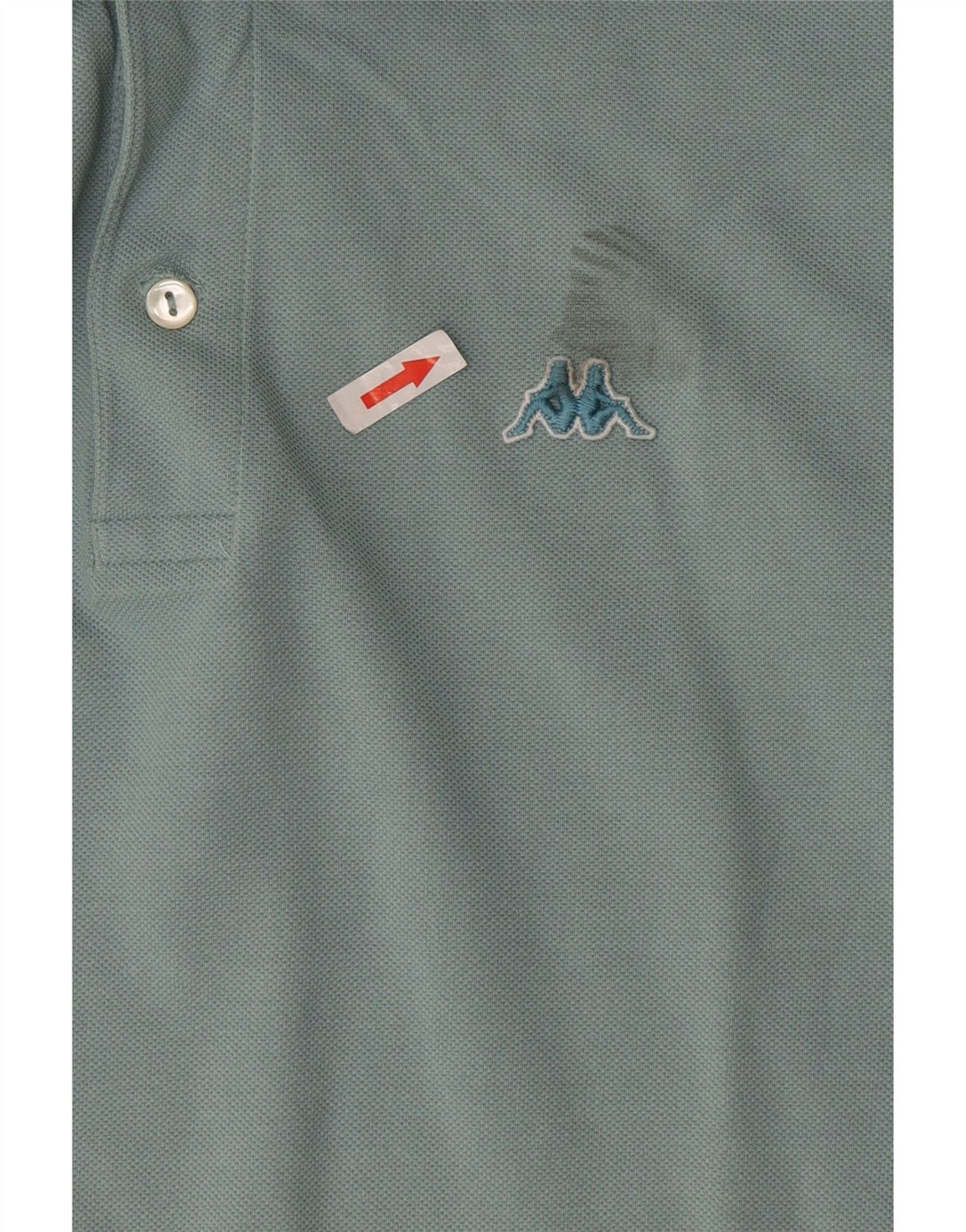 Polo Kappa Hombre Algodón Azul Medio