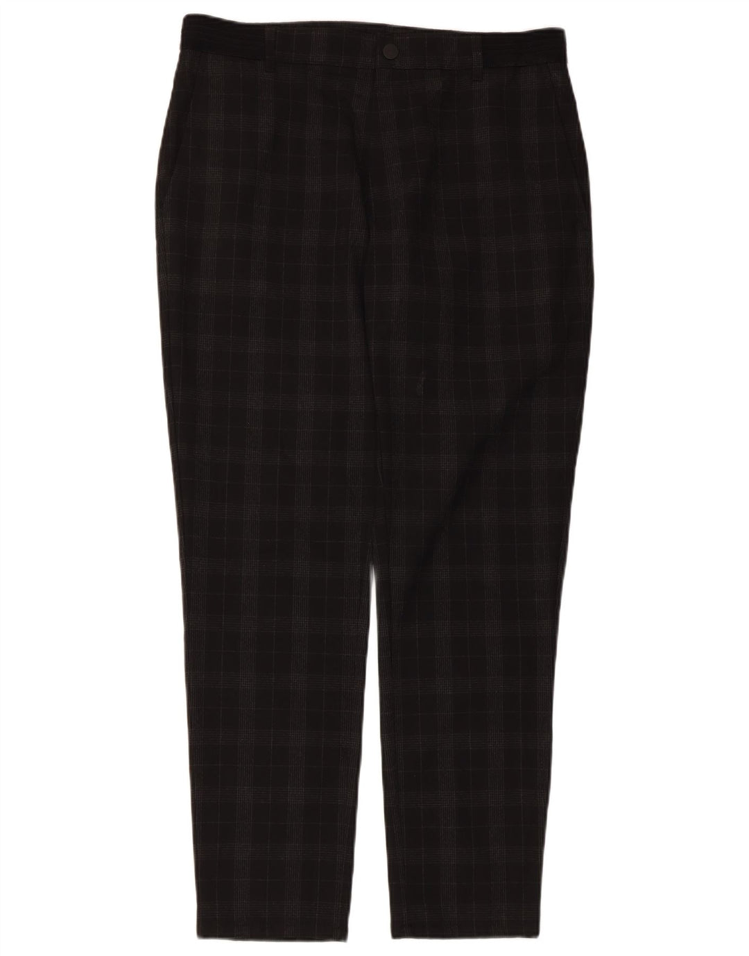 Zara Hombre Pantalón Chino Tapered Medium W31 L28 Black Check