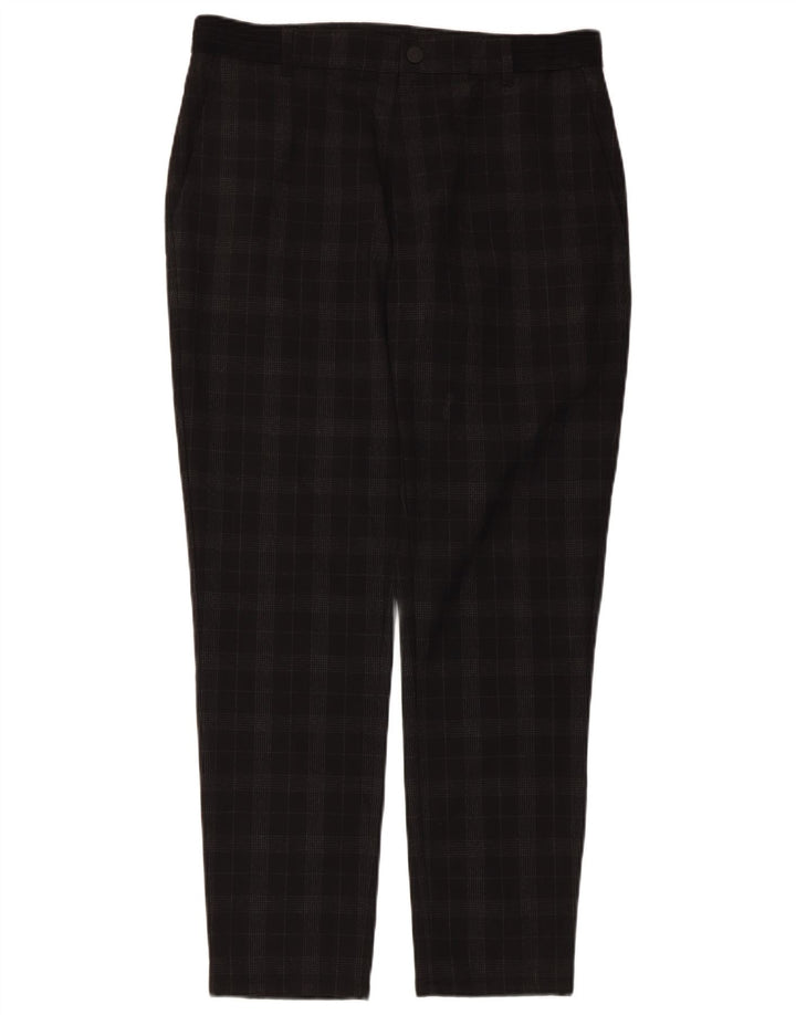 Zara Hombre Pantalón Chino Tapered Medium W31 L28 Black Check