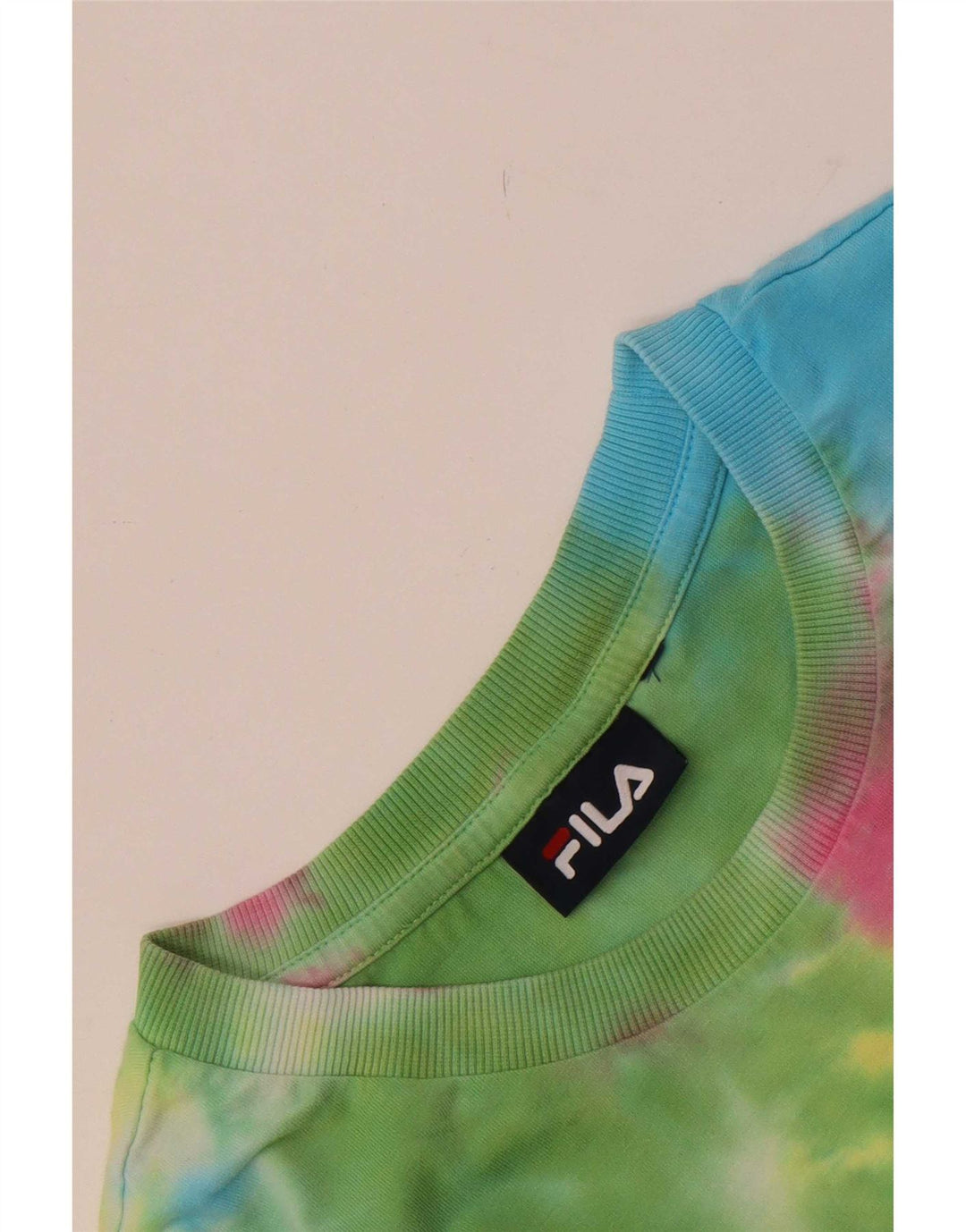 Fila Camiseta para mujer Top UK 12 Medium Multicolor Tie Dye