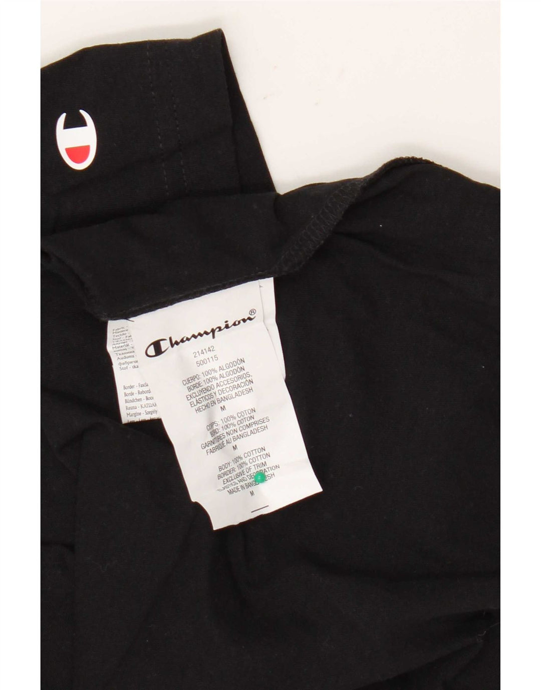 Champion Camiseta gráfica para hombre Top Medium Black Cotton