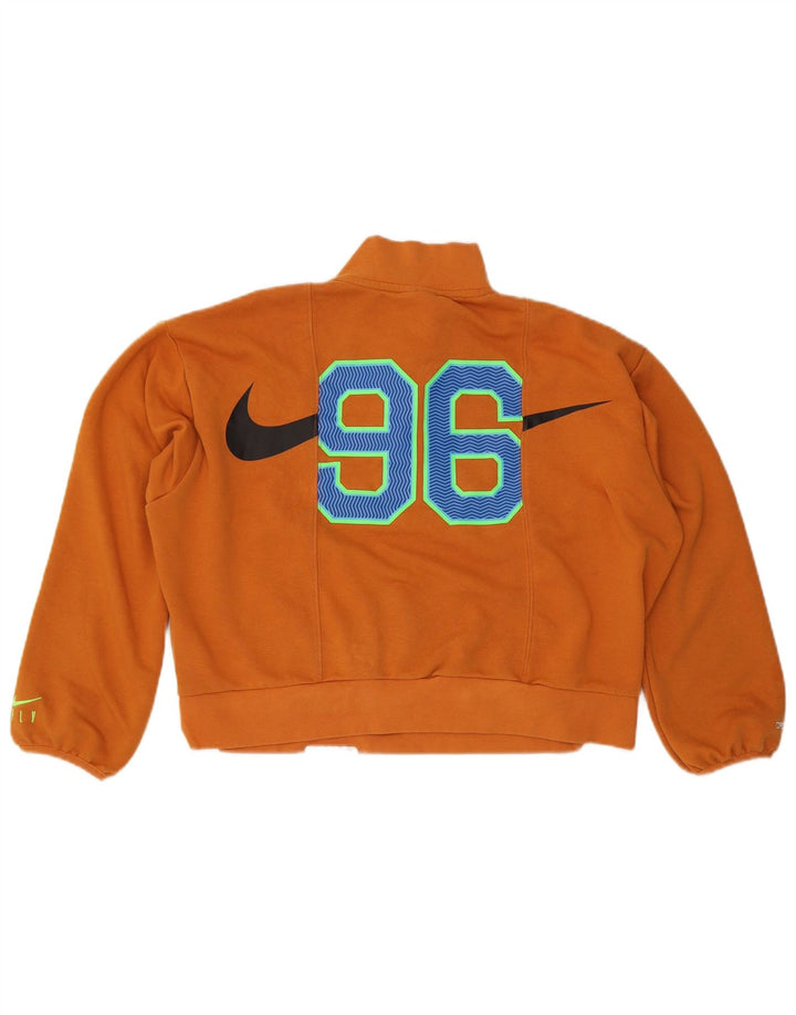 Nike Dri Fit Graphic Sudadera de gran tamaño para mujer, talla 10, color naranja