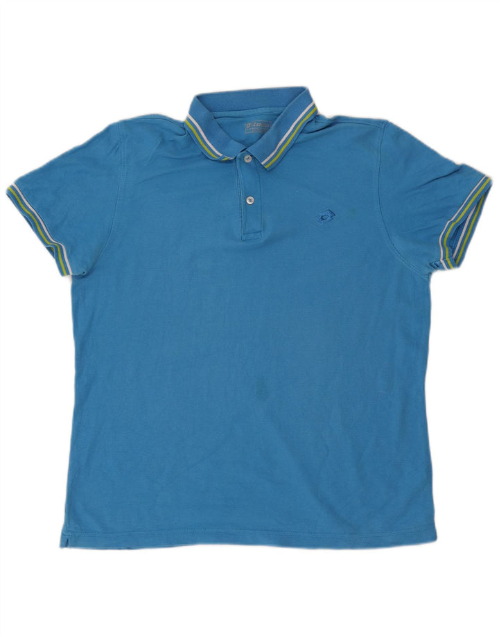 Polo Lotto Hombre Azul Grande