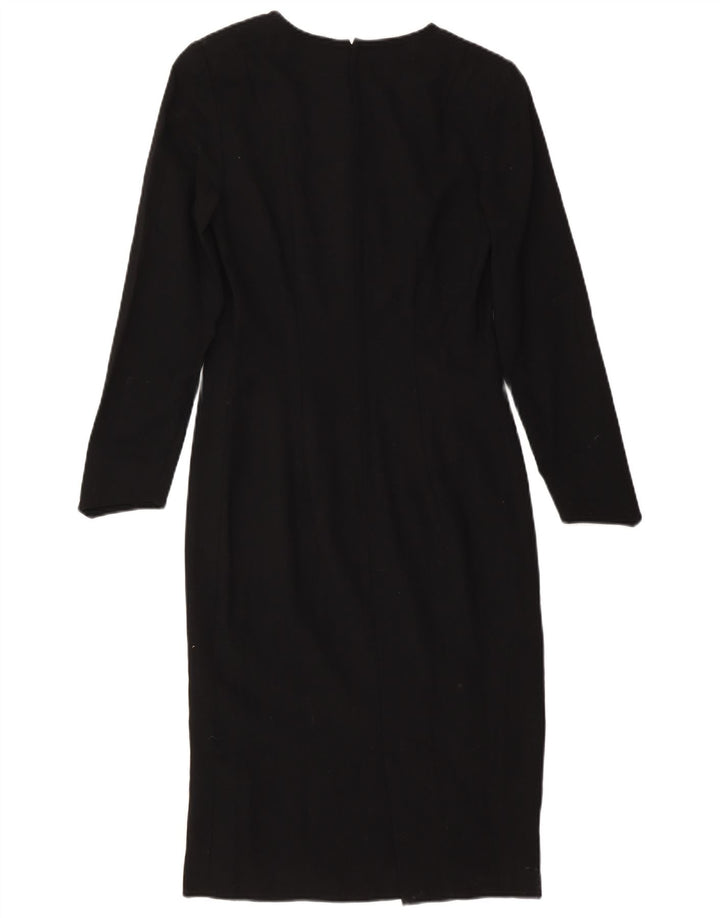 Vestido vintage de manga larga para mujer IT 42 Medio Negro