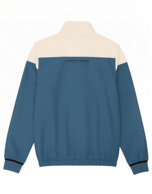 Lacoste Mens Graphic Chándal Top Chaqueta Tamaño 3 Pequeño Azul Colorblock