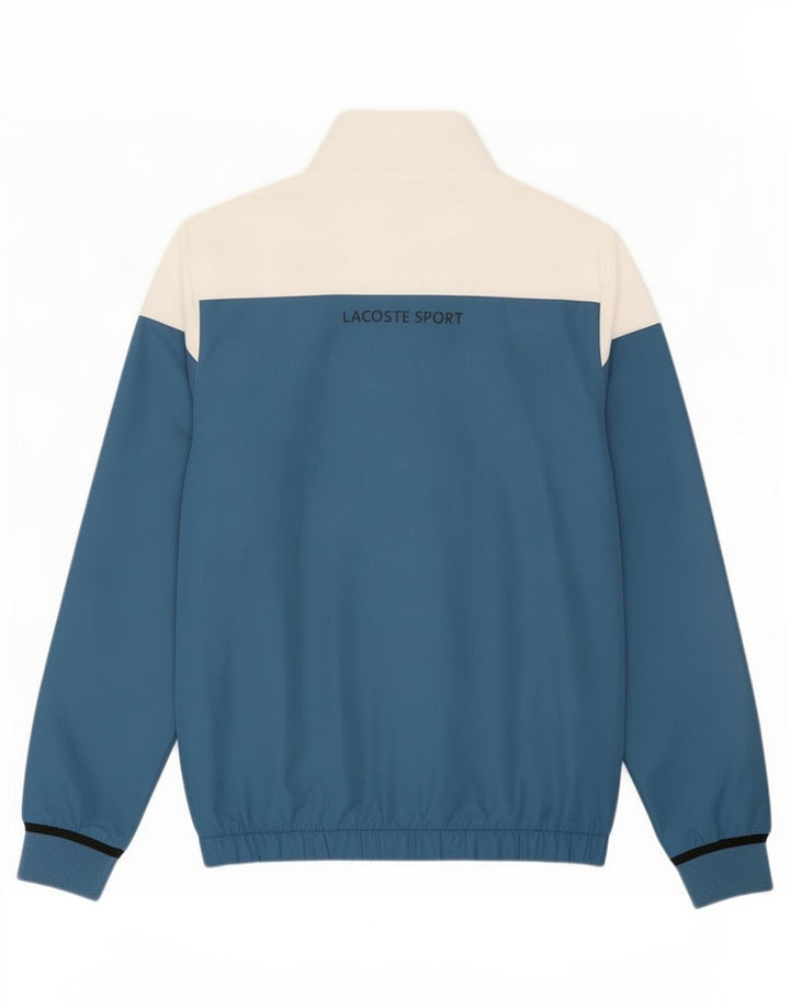 Lacoste Mens Graphic Chándal Top Chaqueta Tamaño 3 Pequeño Azul Colorblock