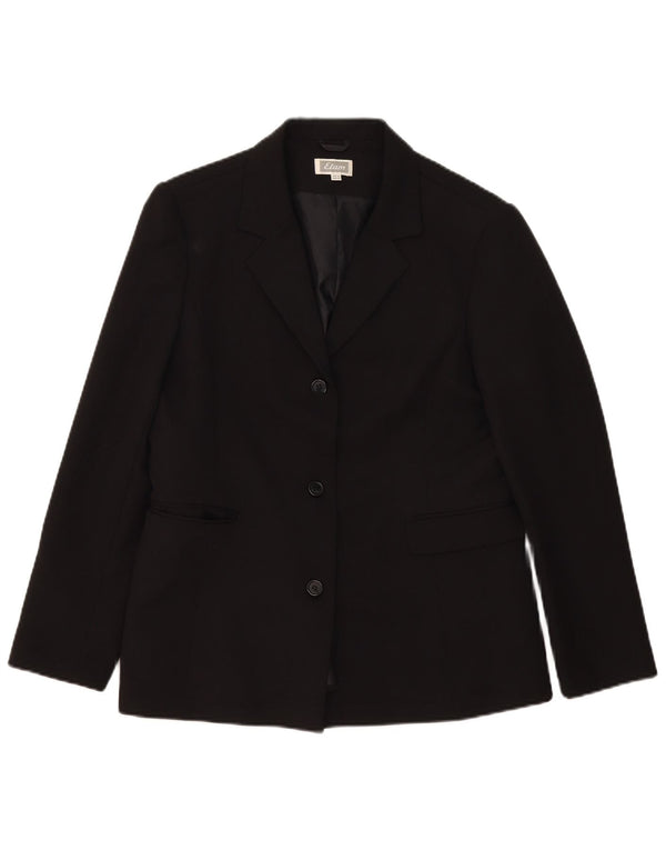 Etam Chaqueta Blazer de 3 Botones para Mujer UK 46 Grande Poliéster Negro