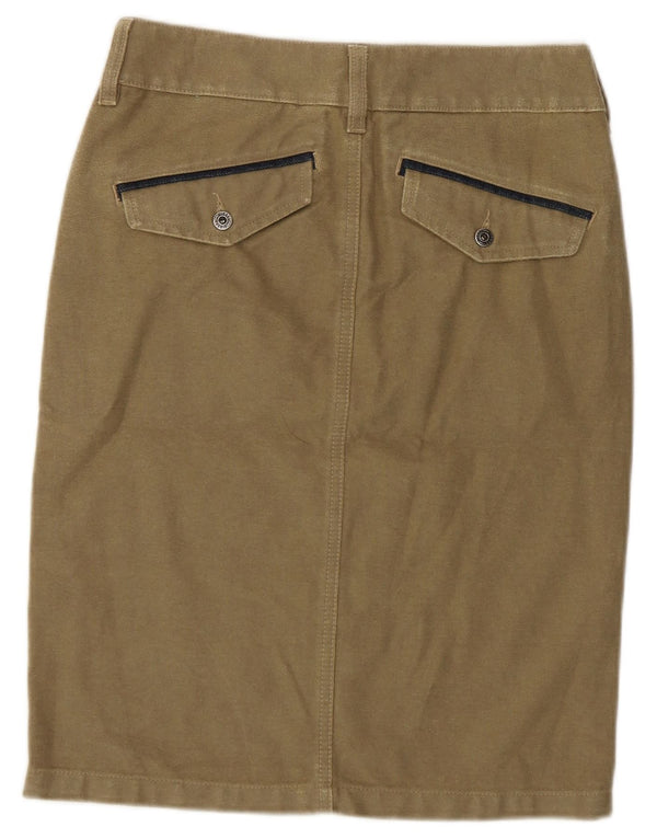 Falda Lápiz Diesel Mujer W26 Small Algodón Caqui