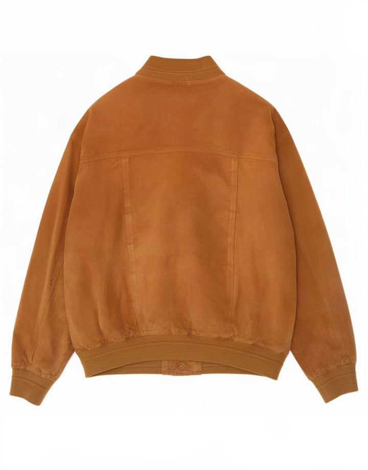 Vintage hombres gamuza chaqueta IT 50 marrón grande