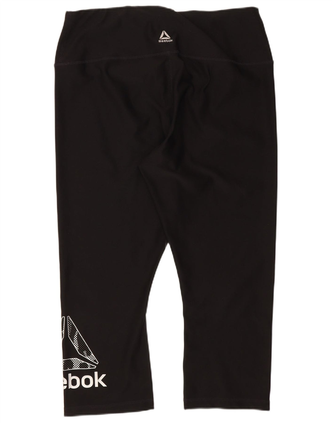 Reebok - Leggings capri gráficos para mujer, talla 40, color negro