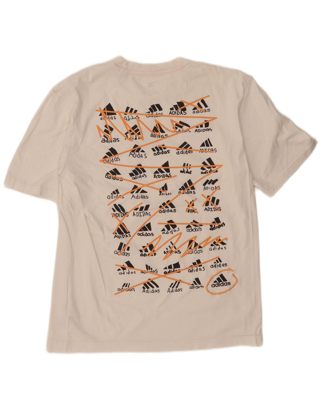 ADIDAS Camiseta gráfica para hombre Top Small White Cotton