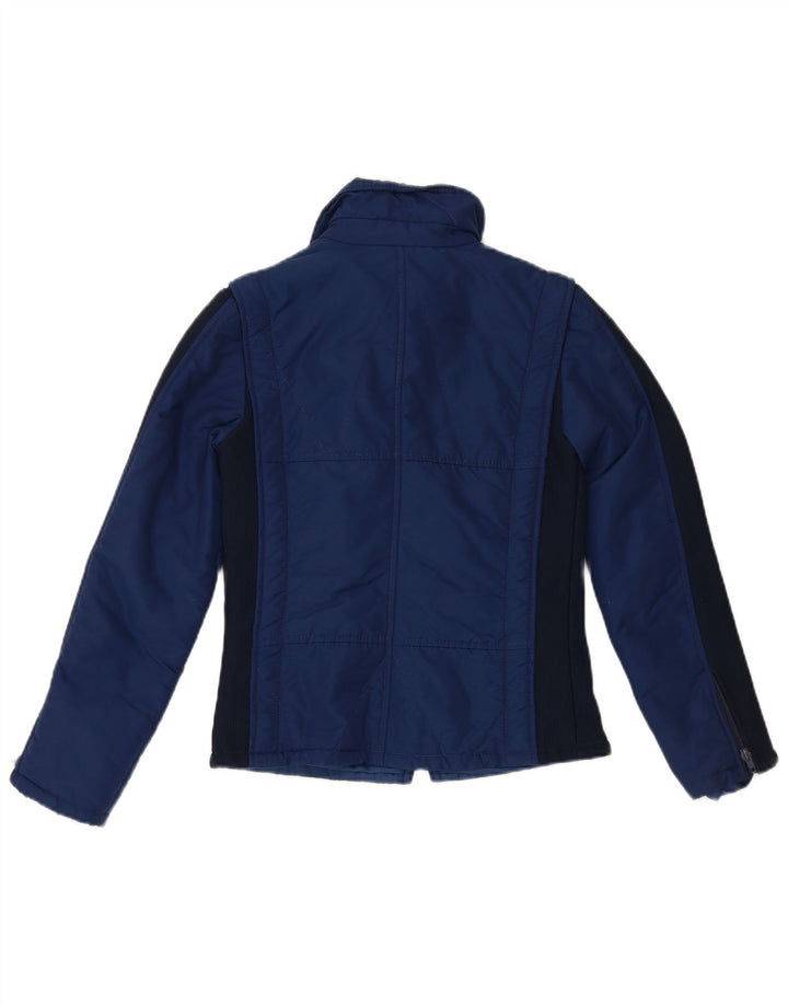 NYLSUISSE Chaqueta cortavientos con capucha para mujer EU 38 Viscosa azul marino mediana