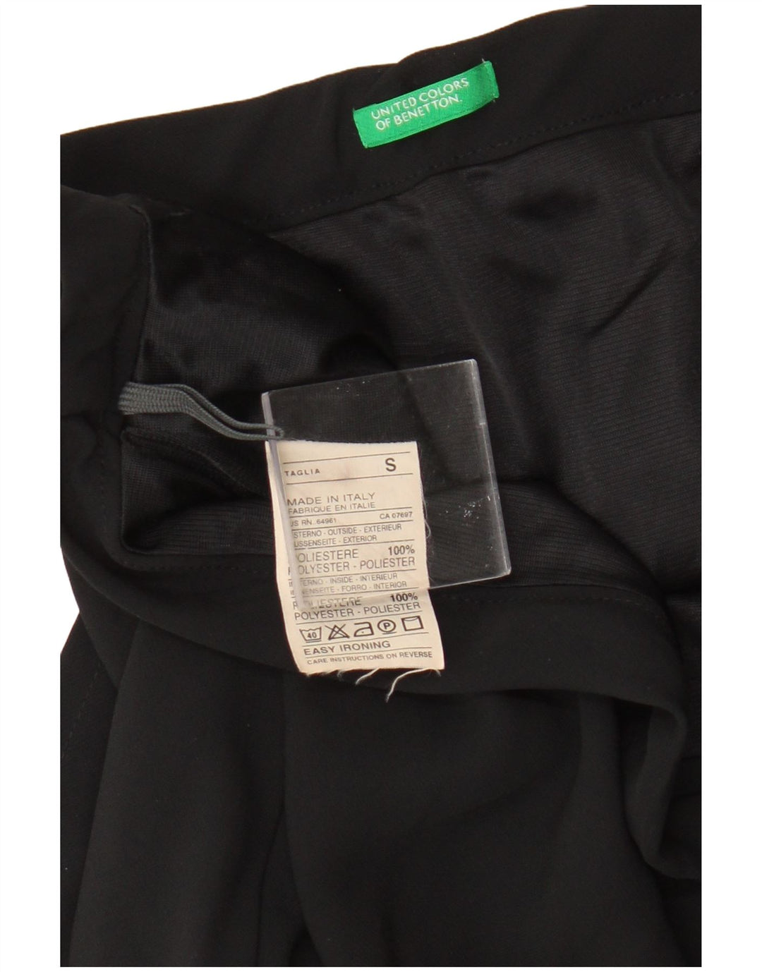 Minifalda Benetton Mujer Small W30 Poliéster Negro