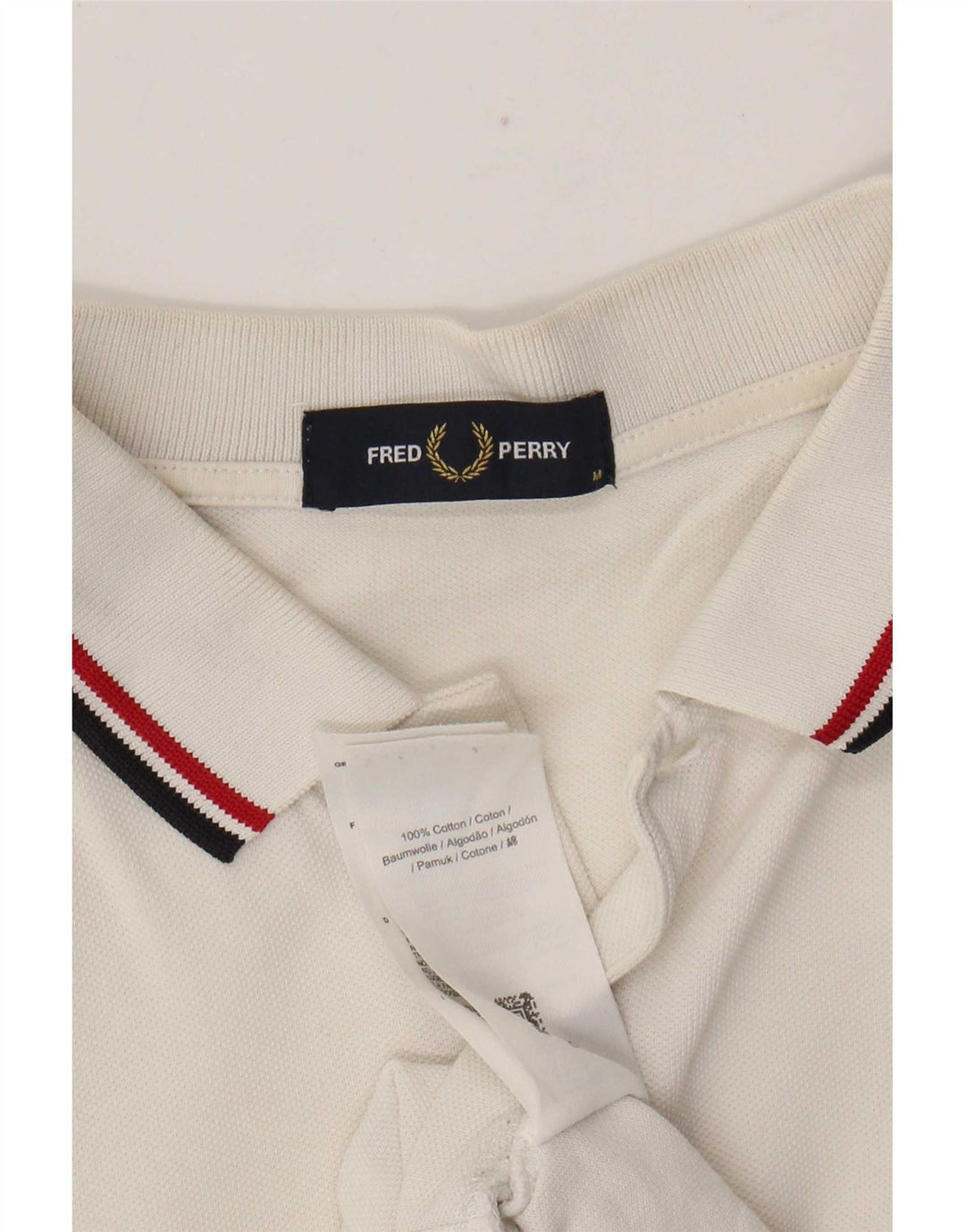 Polo Fred Perry Hombre Algodón Blanco Mediano