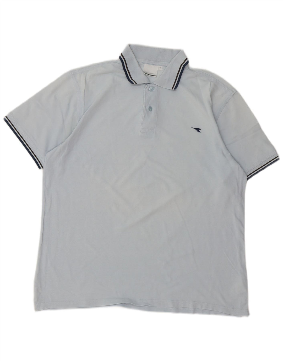 Diadora Polo Hombre Algodón Azul Grande