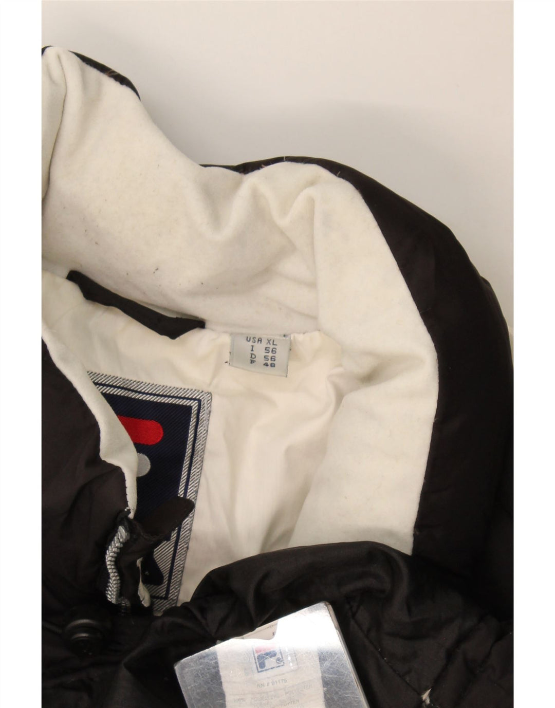 Fila Chaleco acolchado para hombre IT 56 XL Poliéster color block negro