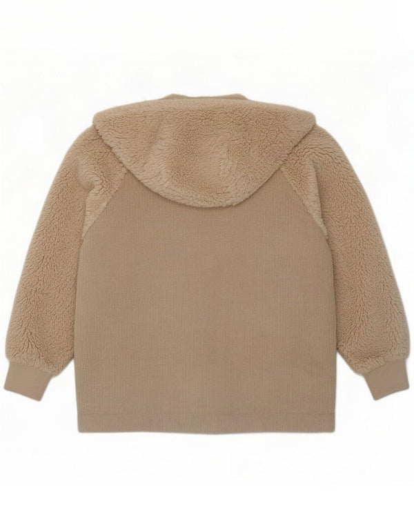 Chaqueta de pana polar con capucha para mujer de Topshop UK 12 Medium Beige Poliéster