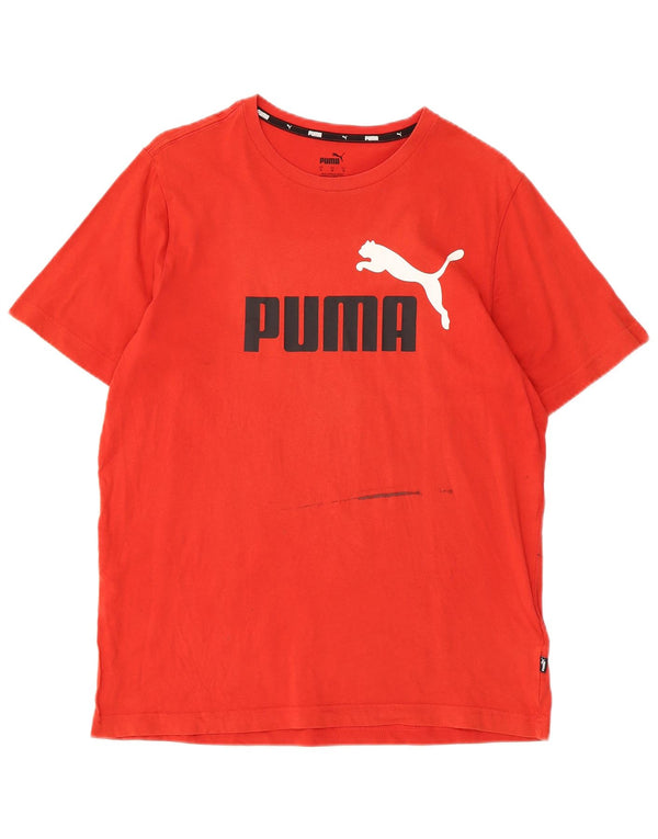 PUMA Camiseta gráfica para hombre Top Medium Red Cotton