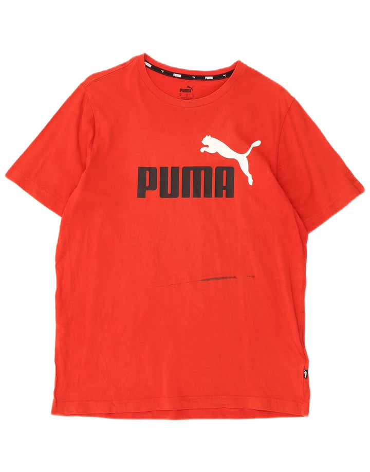 PUMA Camiseta gráfica para hombre Top Medium Red Cotton