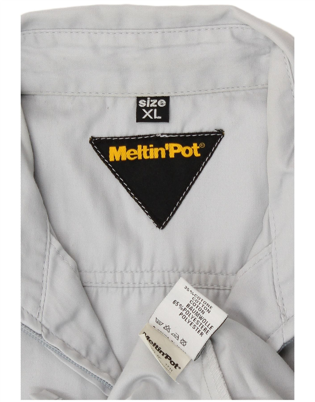 Meltin' Pot Camisa de manga corta para hombre XL Gris Poliéster