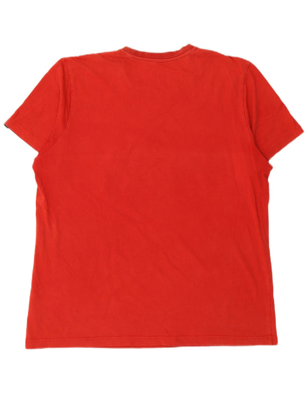 ADIDAS Camiseta gráfica para hombre Top XL Algodón rojo