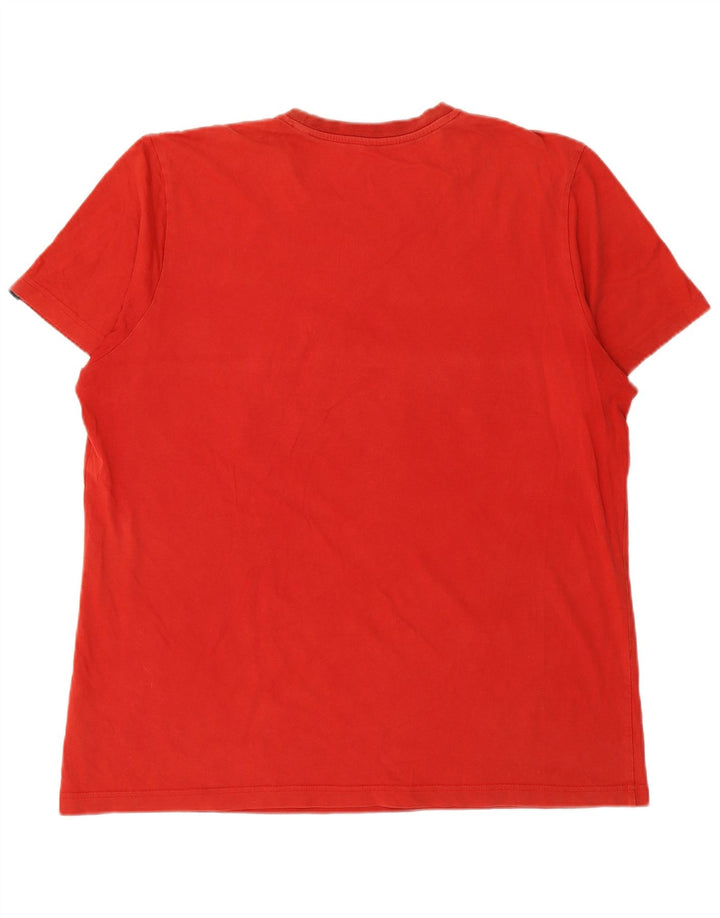 ADIDAS Camiseta gráfica para hombre Top XL Algodón rojo
