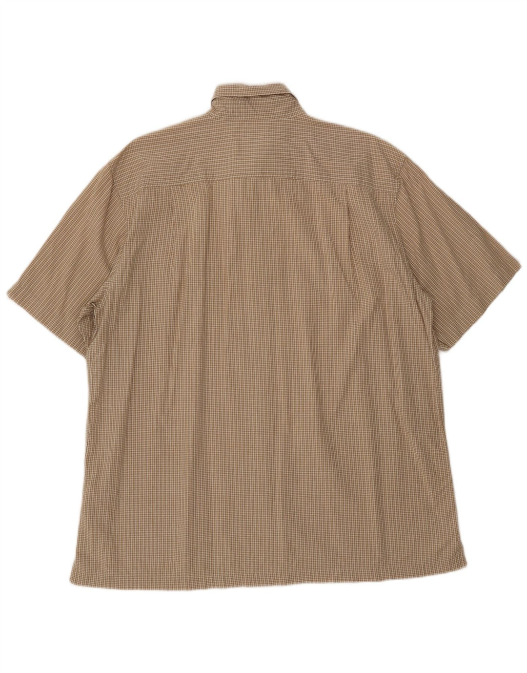 DOCKERS Camisa Manga Corta Hombre Algodón Cuadros Beige Grande