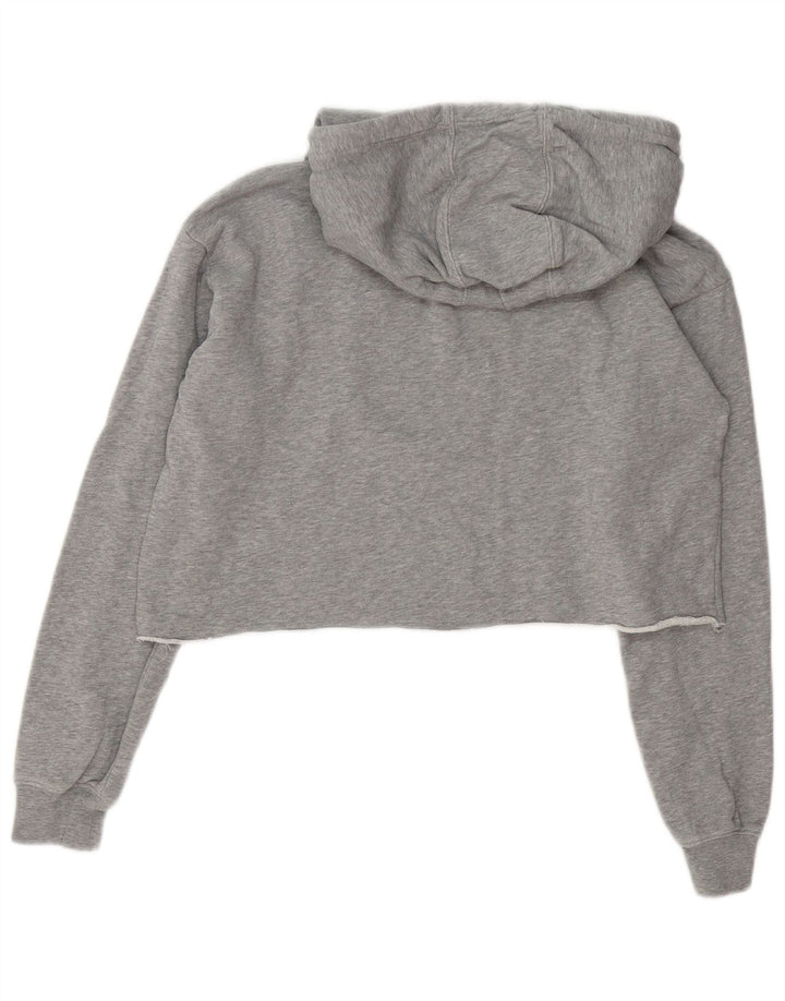 Champion Sudadera con capucha corta de gran tamaño para mujer Reino Unido 10 Pequeño gris moteado
