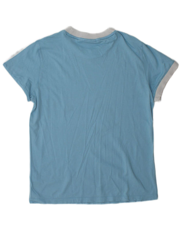 Adidas Camiseta Mujer Top UK 10 Small Azul Algodón Deportes