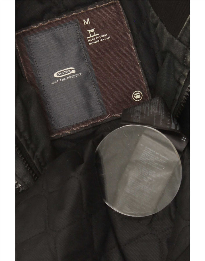 G-Star Chaqueta cortavientos para hombre UK 38 Mediana Negro Poliamida