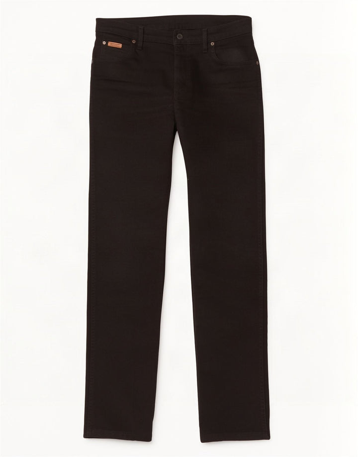 Wrangler Vaqueros rectos Texas para hombre W33 L34 Algodón negro